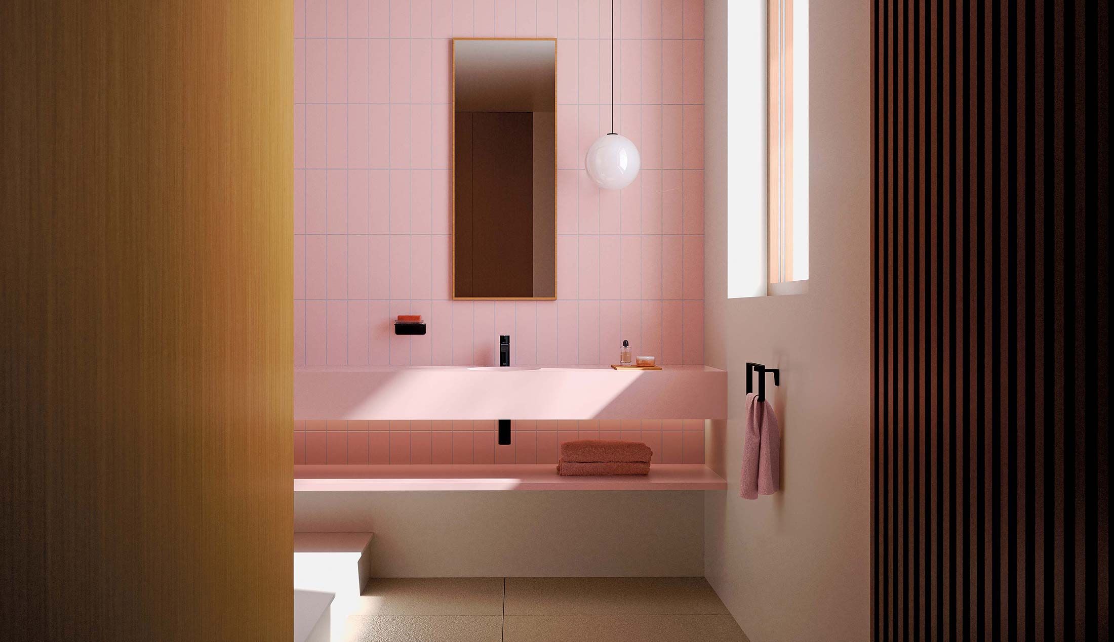 angular range of bathroom accessories, Dornbracht