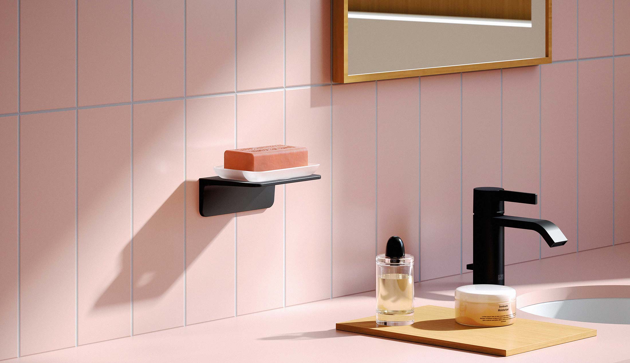 angular range of bathroom accessories, Dornbracht