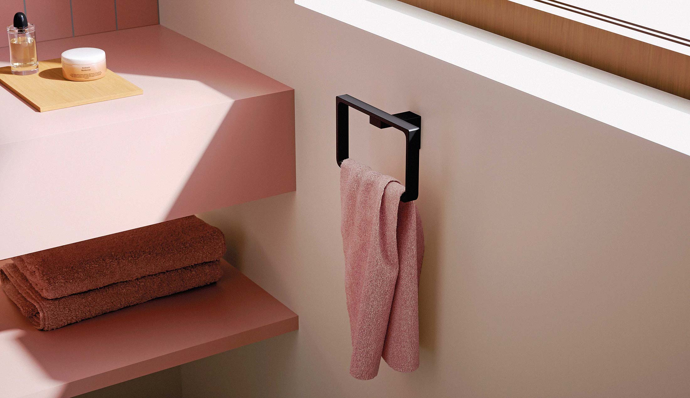 angular range of bathroom accessories, Dornbracht